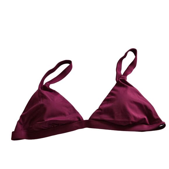 Andie Caicos Triangle Bikini Top Swim Plum Women's Large - Picture 1 of 6